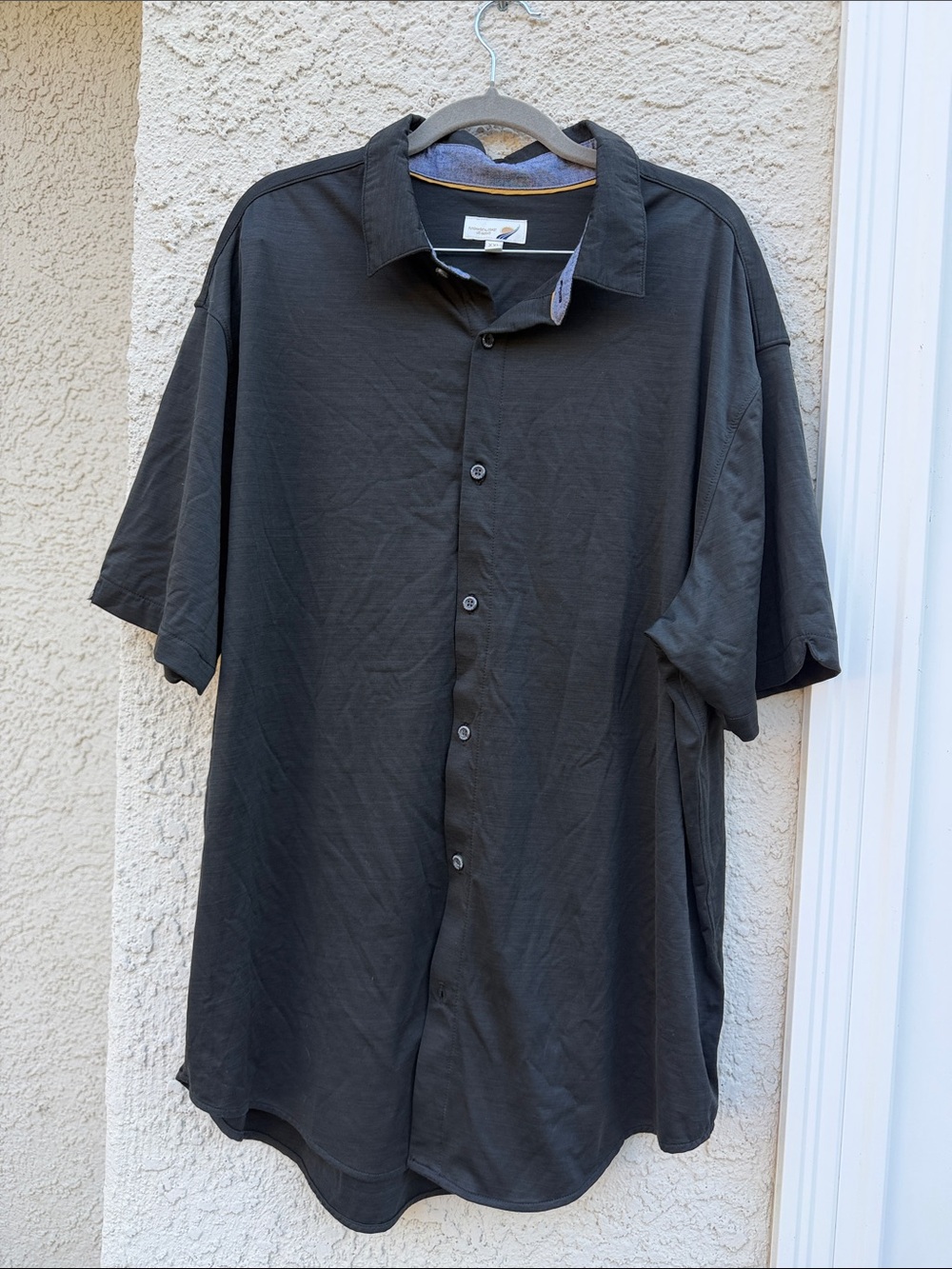 Fundamental Coast Men's Casual Black Short Sleeve Shirt Size XXL